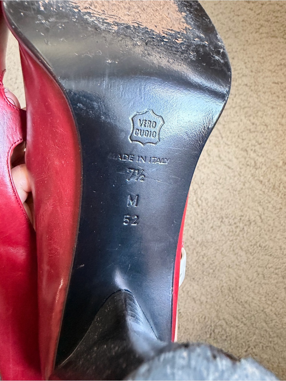 Via Spiga Red Leather Heels - Picture 7 of 8